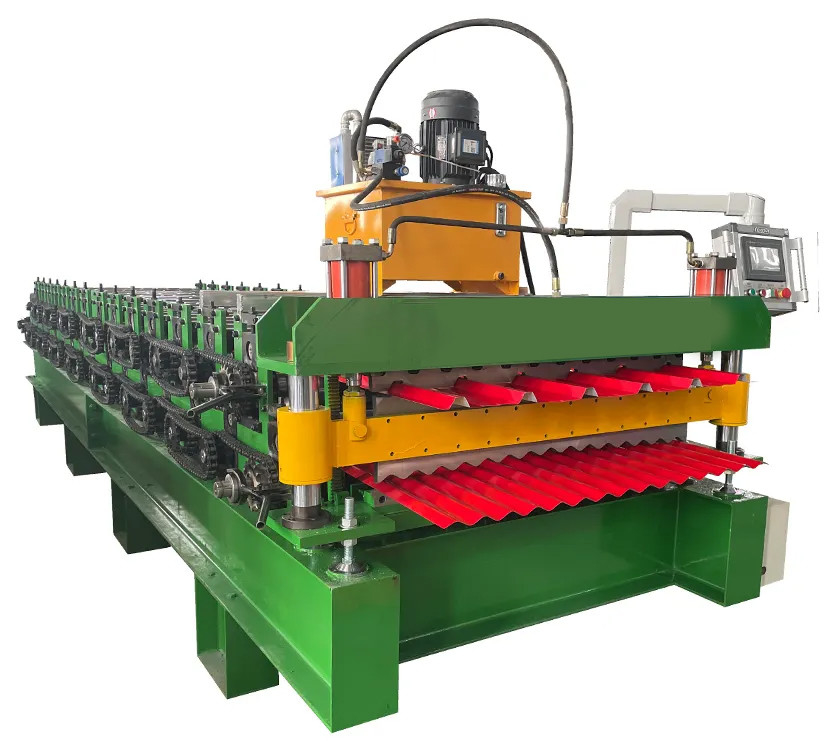 Ibr And Corrugated Double Layer Roll Forming Machine Fully Automated Plc Control