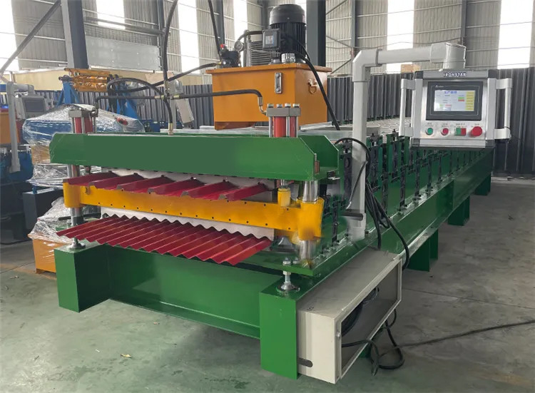 Ibr And Corrugated Double Layer Roll Forming Machine Fully Automated Plc Control
