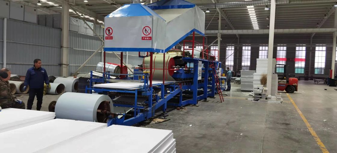 30-300 Mm Thickness Eps Rock Wool Sandwich Panel Product Line For Cold Storage Room Wall Panels