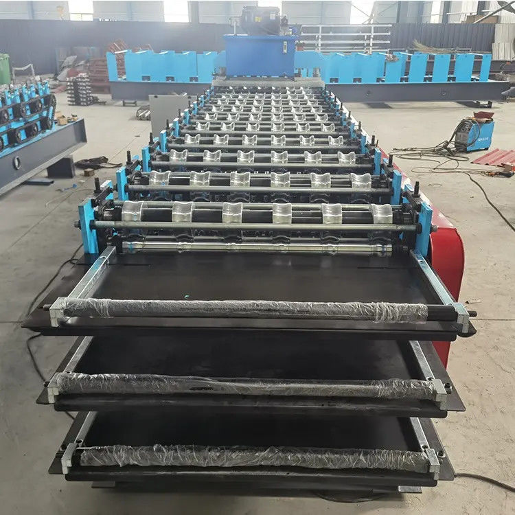 Customized Building Material Machinery Roof Panel Roll Forming Machine With 5.5kw Cutting Power And Hydraulic Cutting