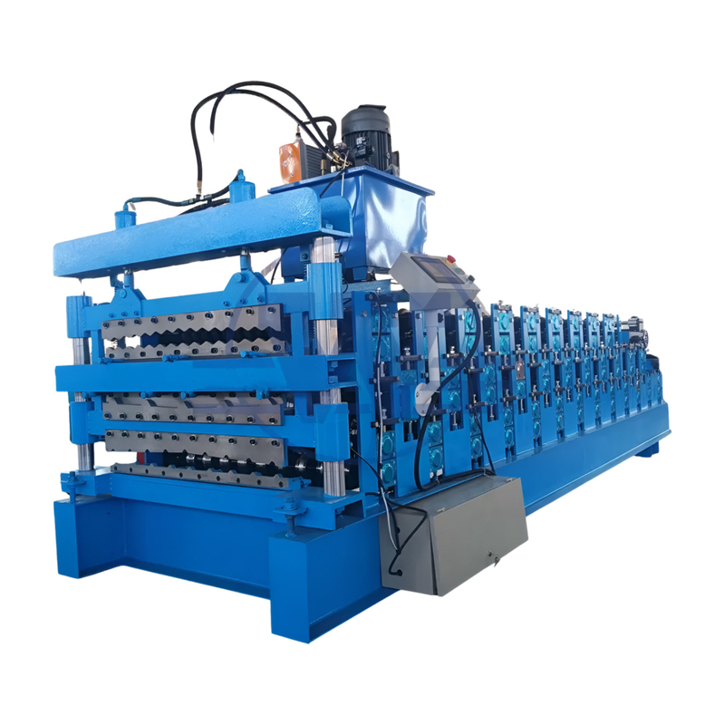 3 In 1 Metal Steel Ibr Roofing Sheets Roll Forming Machine With Three Profiles Customized
