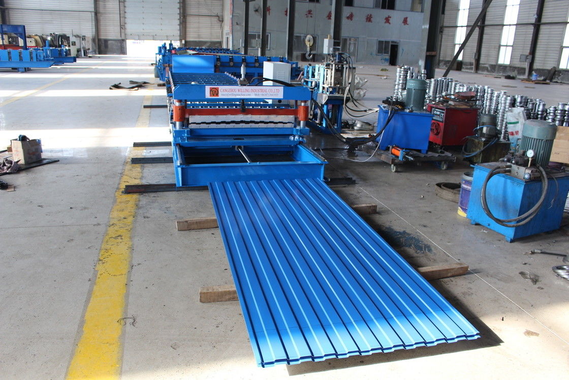 High-Accurate Fully Automatic Double Layer Steel Corrugated Roof Ibr Roofing Sheets Roll Forming Machine EN Bending Welding