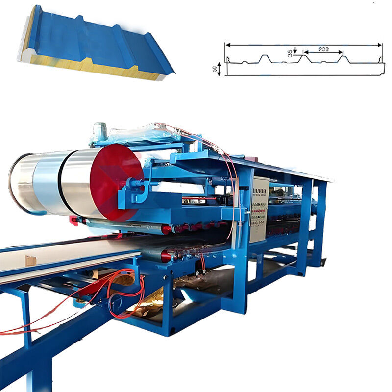 Auto Sandwich Panel Production Line/PU Foam Sandwich Wall Panel Making Machine