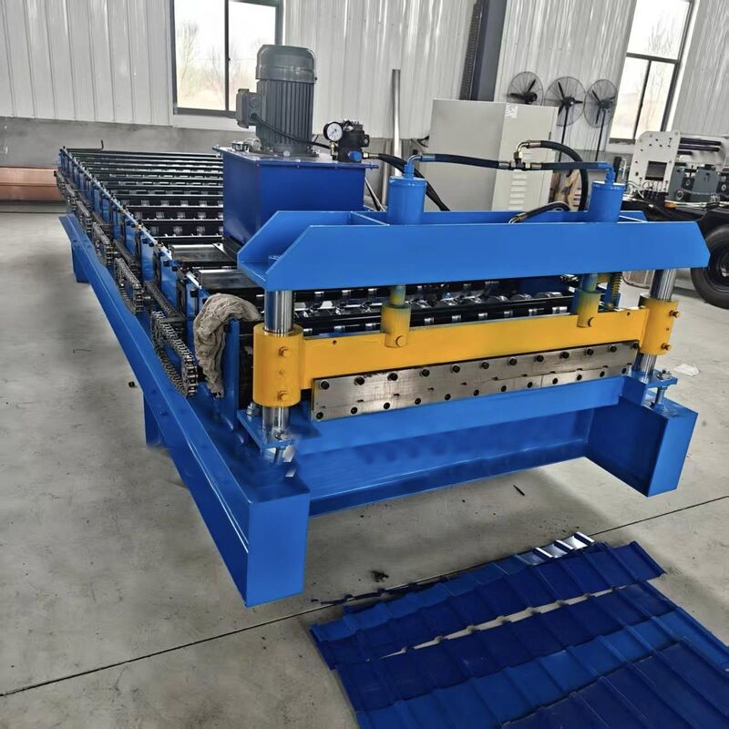 Máy tạo hình cuộn tấm sườn 380V 50HZ 3P Máy làm tấm lợp thép