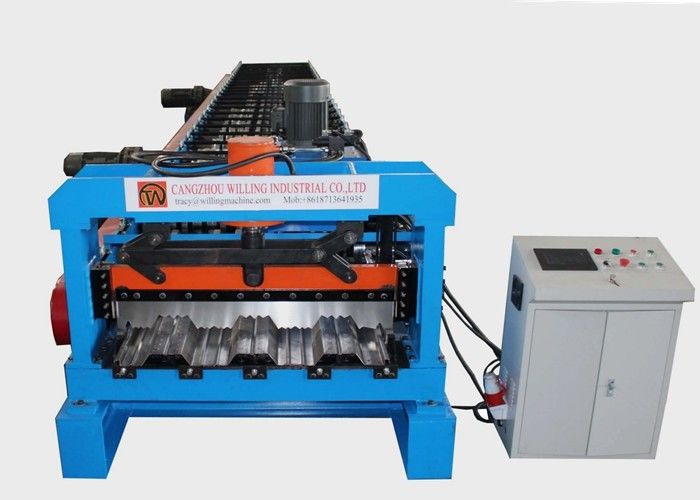 Metal Steel 1.5mm Floor Deck Roll Forming Machine Plc For Building Materials