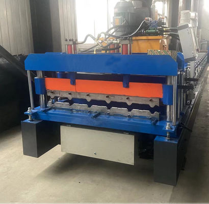 Trapezoidal Roof Tile Roll Forming Machine With 18 Stations Simple Structure No Pollution