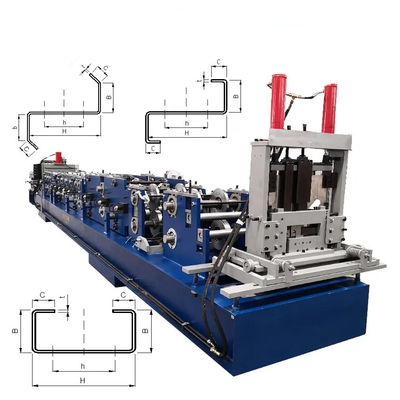 Automatic C Z Shaped Steel Cold Roll Forming Machine Forming Speed 10-22m/Min
