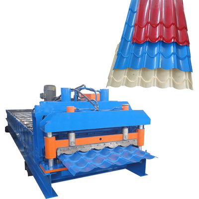 High Speed PPGI Glazed Tile Cold Roll Forming Machine Hydraulic Cutting