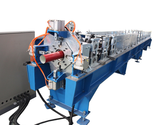 Circular Three Waves 0.5mm Gutter Downspout Machine 15m/Min Forming